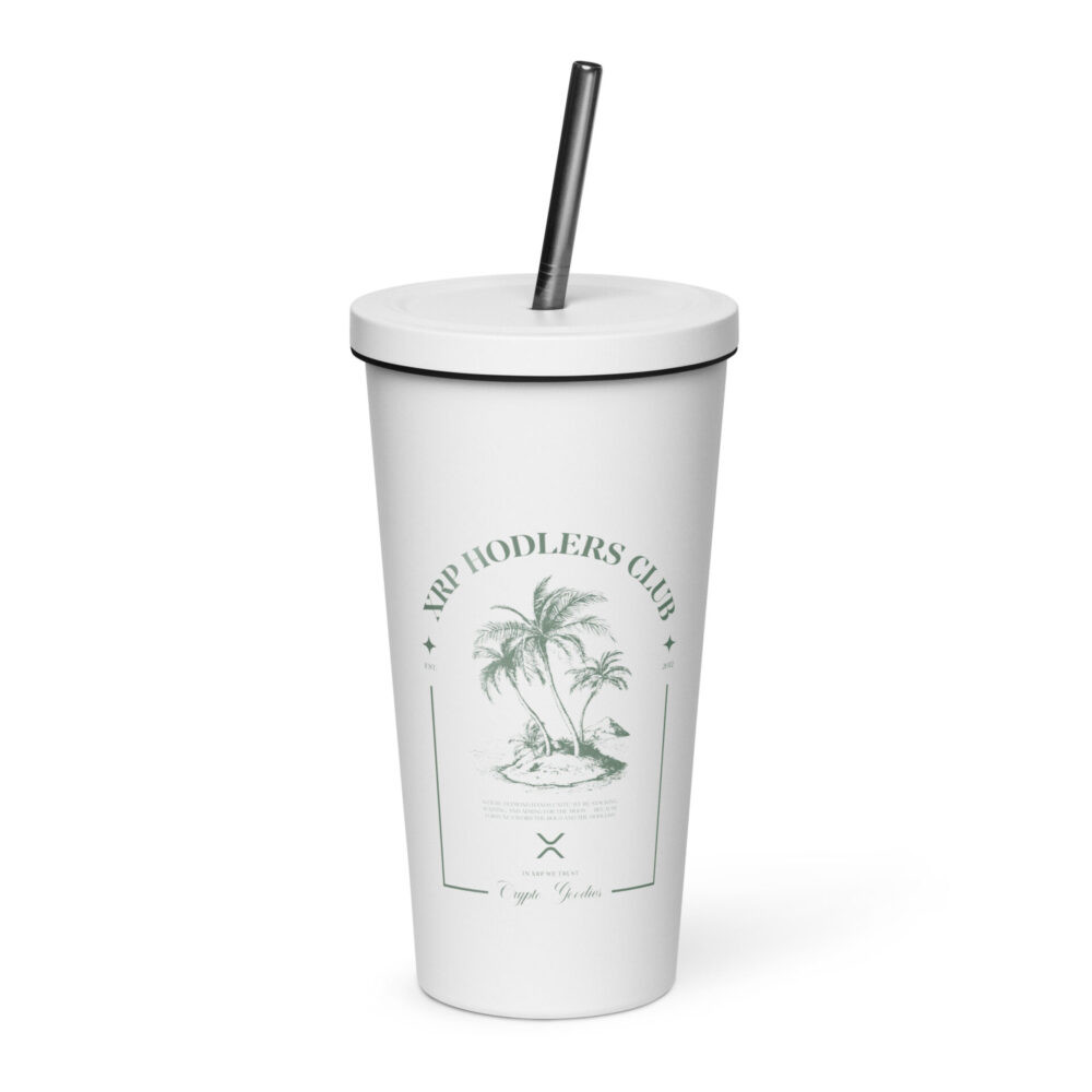 XRP Hodlers Club Insulated Tumbler With a Straw - Image 3