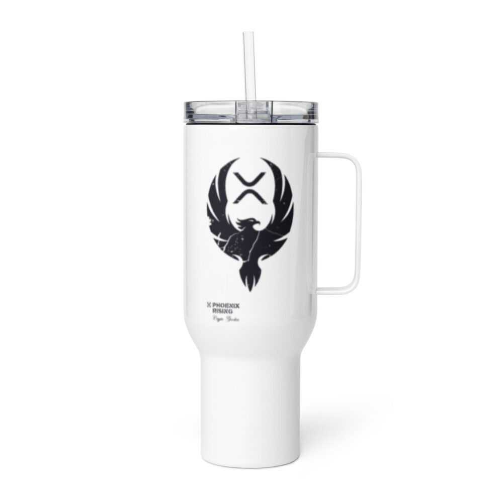 XRP: Phoenix Rising Travel Mug With a Handle